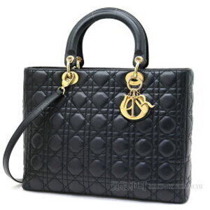 Christian Dior Lady Classic Bag Cannage Stitch Lambskin Tote Quilted Shoulder